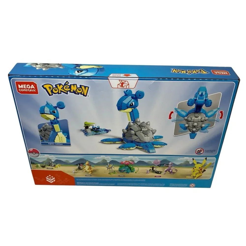 Mega Construx Pokemon Lapras 502pcs Retired Rare Build Set FWJ19‎ Gift Kids